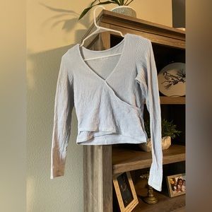 Baby Blue V Chest Long Sleeve
